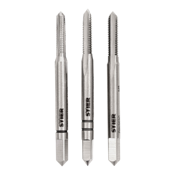Set Stier STIER Handgewindebohrer Satz 3-tlg. DIN 352 HSS-G M 3 + STIER Gewindeschneidpaste Bohrpaste 100 ml Wasser-/ Seifenbasis