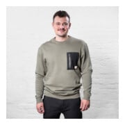 STIER Heavy Crew Sweater coton bio robuste XL olive