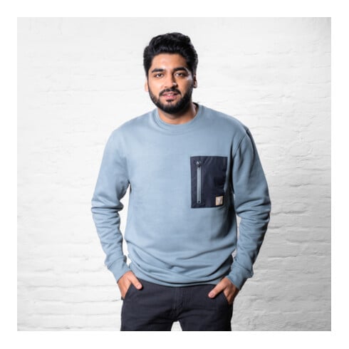 STIER Heavy Crew Sweater duty organic cotton S sedona sage
