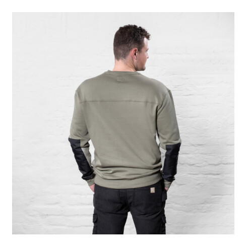 STIER Heavy Crew Sweater duty organic cotton XL olive