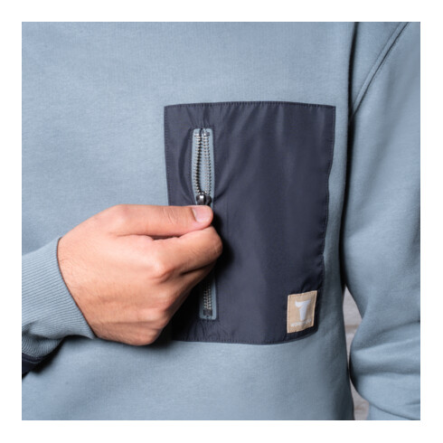 STIER Heavy Crew Sweater duty organic cotton XL sedona sage