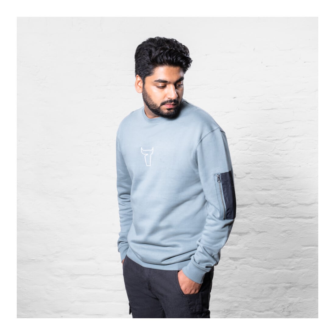 STIER Heavy Crew Sweater utility organic cotton