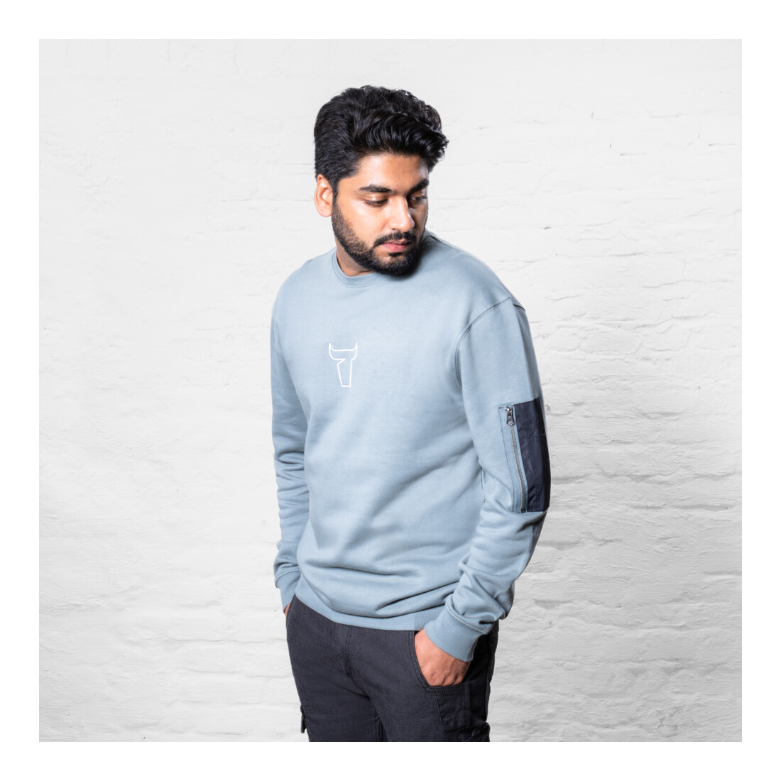 STIER Heavy Crew Sweater utility organic cotton