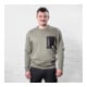 STIER Heavy Crew Sweater en coton biologique duty L olive