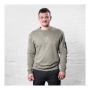 STIER Heavy Crew Sweater utility organic cotton S olive