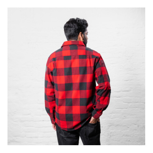 STIER Heavy Flannel Shirt bci cotton XL buffalo plaid red