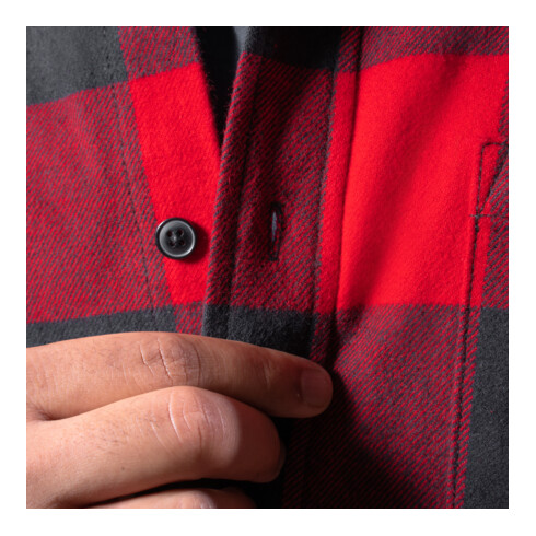 STIER Heavy Flannel Shirt bci cotton XL buffalo plaid red