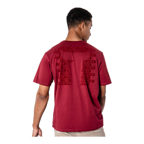 STIER Heavy Tee L Deep Red