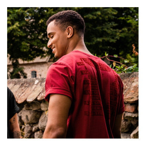 STIER Heavy Tee L Deep Red