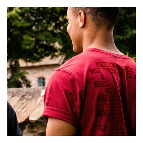 STIER Heavy Tee L Deep Red