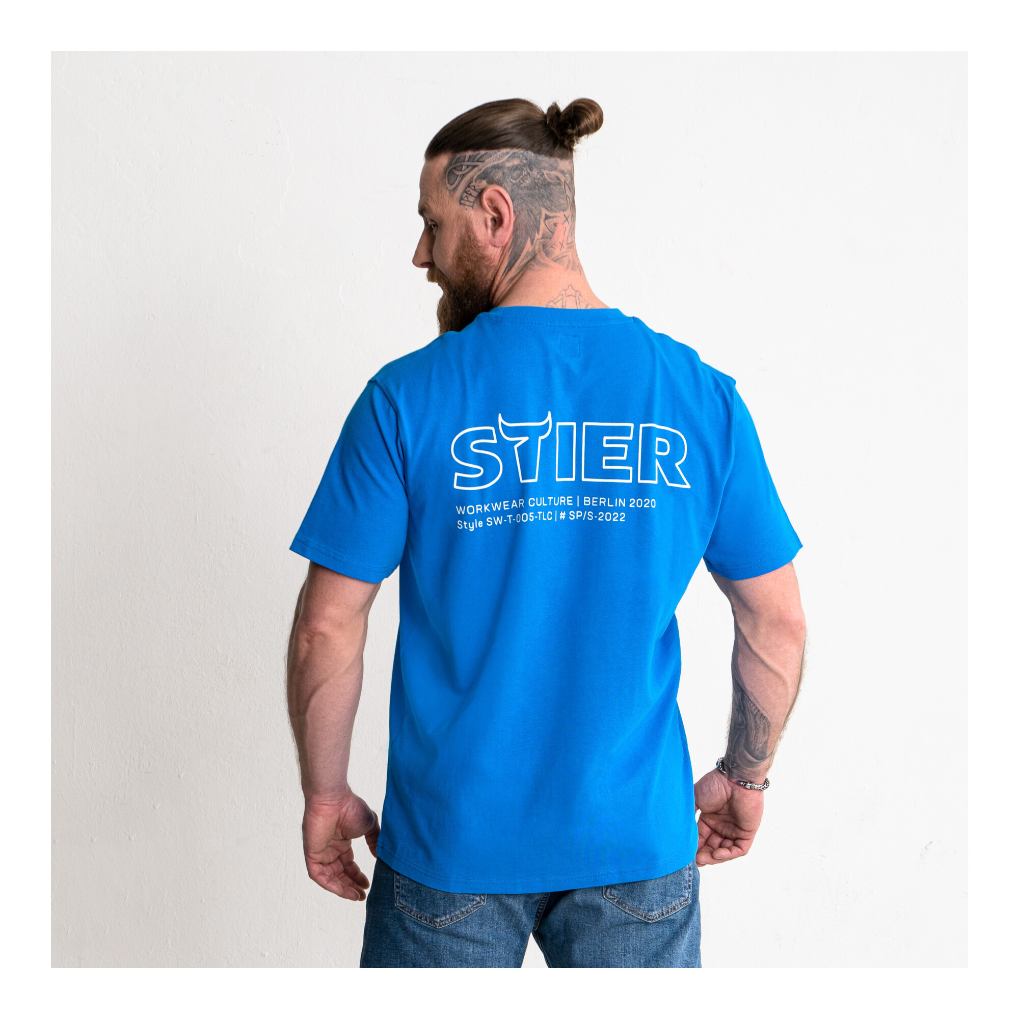 STIER Heavy Tee Logo Capsule organic cotton M Indigo Blue