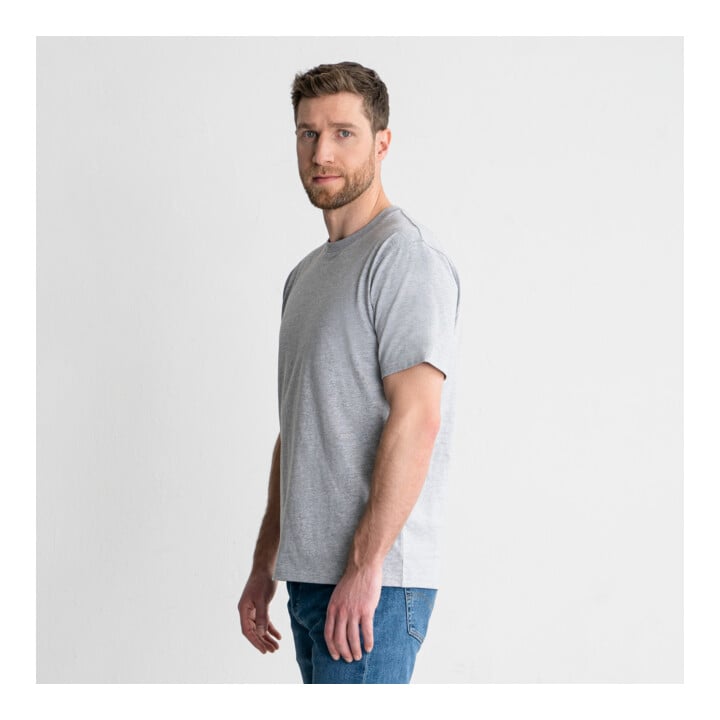 STIER Heavy Tee Logo Capsule organic cotton S Grey Melange