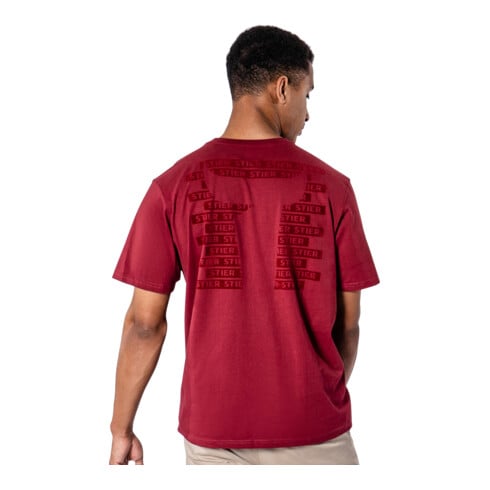 STIER Heavy Tee M Deep Red