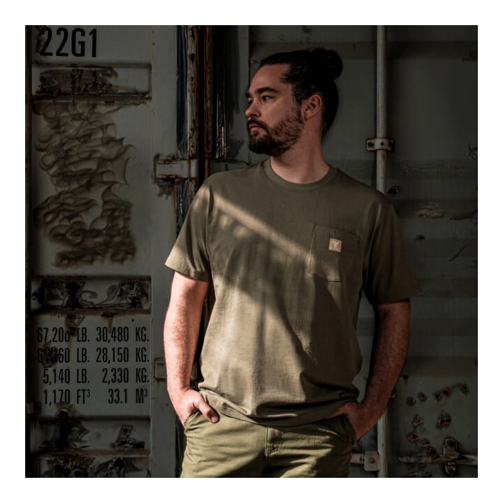 STIER Heavy Tee Pocket organic cotton M Black