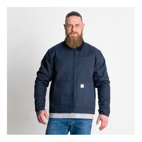 STIER Heavy Work Jacket Padded bci cotton L Navy