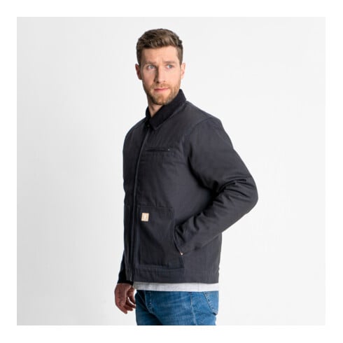 STIER Heavy Work Jacket Padded bci cotton M Black