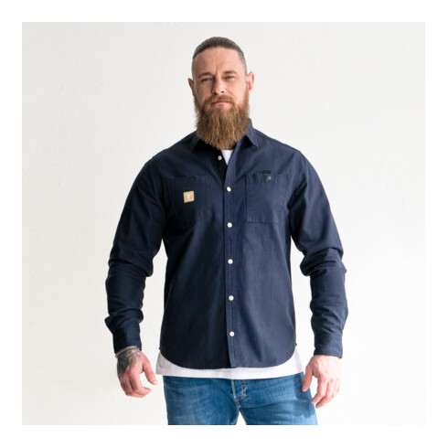STIER Heavy Work Shirt Canvas bci cotton L Navy