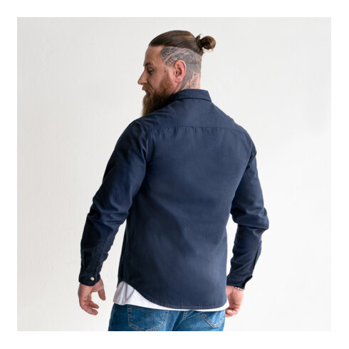 STIER Heavy Work Shirt Canvas bci cotton L Navy