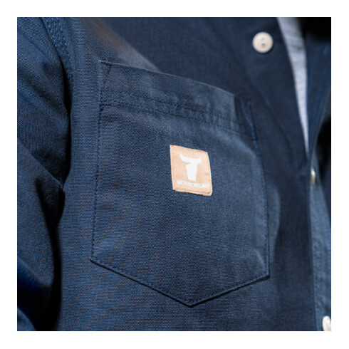 STIER Heavy Work Shirt Canvas bci cotton M Navy