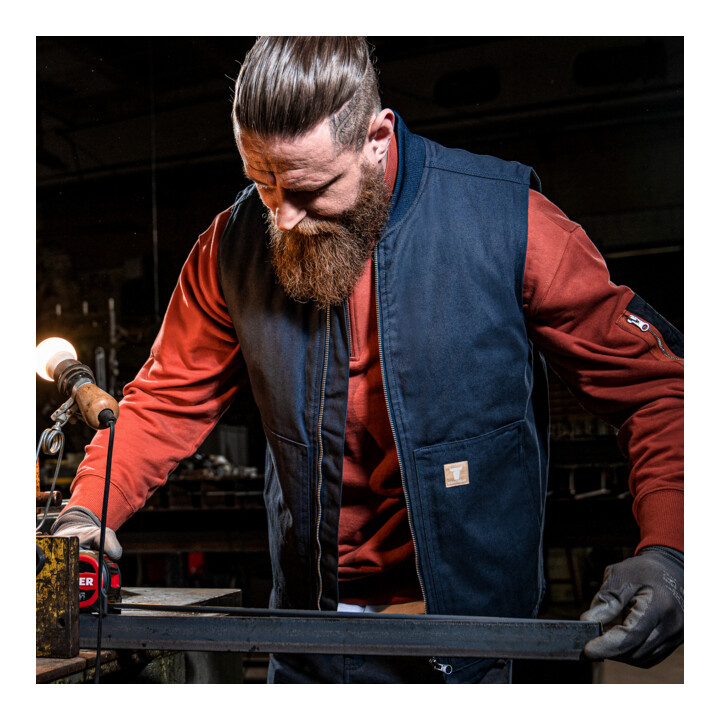 STIER Heavy Work Vest Padded bci cotton S Navy