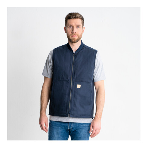 STIER Heavy Work Vest Padded bci cotton XL Navy