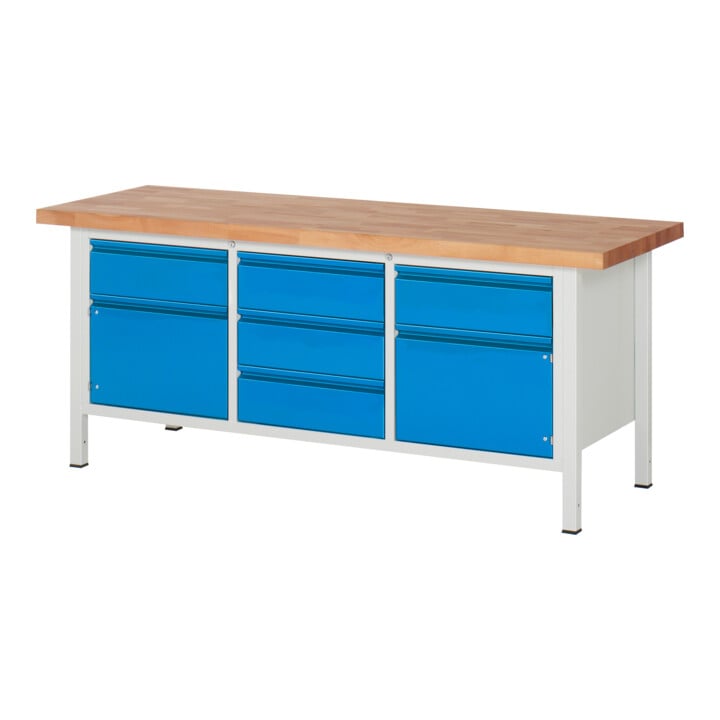 Set STIER Höhenverstellbare Werkbank Premium mit 5 Schubladen und 2...