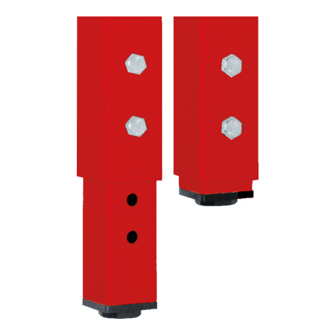 STIER Höhenverstellbare Werkbank Premium mit 6 Schubladen und einem offenen Fach BxTxH 2000x700x840-1040mm RAL 3000 / anthrazitmetallic