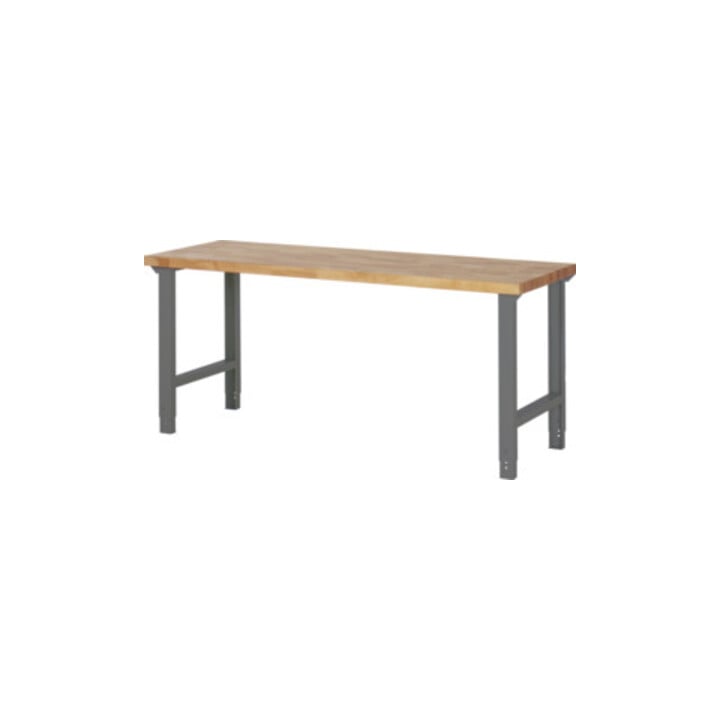 Set STIER Höhenverstellbarer Werktisch Premium BxTxH 2000x700x790-1140mm + Werkbankaufbau BxH 2000x900mm
