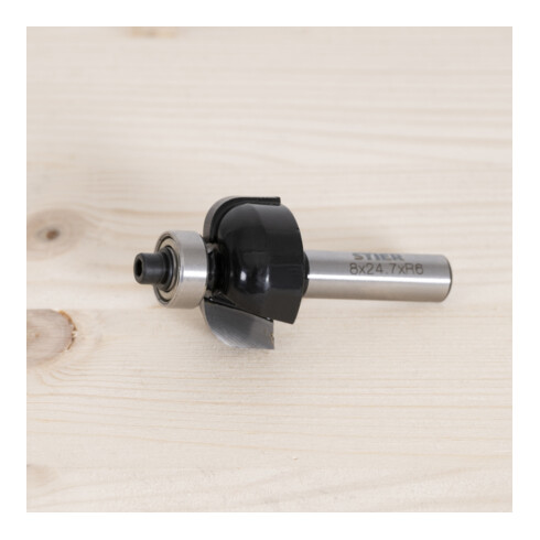 STIER Hohlkehlfräser mit Kugellager HM Schaft- Ø 8 mm