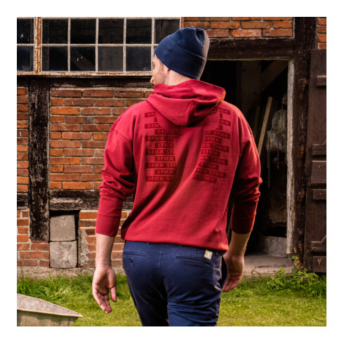 STIER Hoodie L Deep Red
