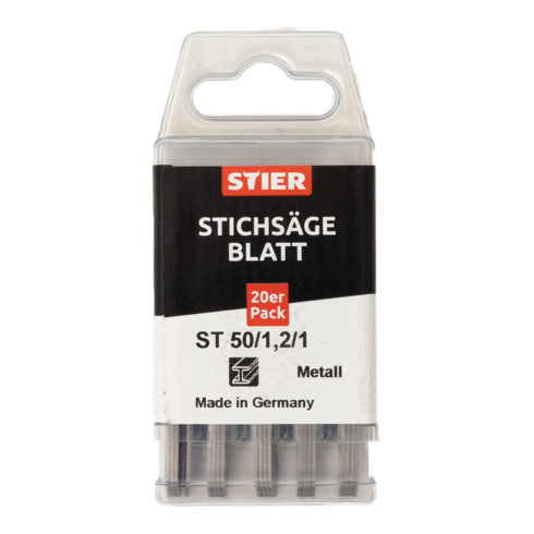 STIER HSS Stichsägeblatt ST 50/1,2/1 Blech Metall Alu Buntmetall gerader Schnitt