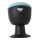 STIER in alle richtingen beweegbare draaikruk met schotelvoet zithoogte 465-585 mm bekleding turquoise