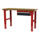 STIER in hoogte verstelbare werkbank met 1x150 mm lade BxDxH 1500x600x760-1060 mm RAL 3020/RAL 7016-1