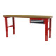 STIER in hoogte verstelbare werkbank met 1x50, 1x100 mm laden BxDxH 2000x600x760-1060 mm RAL 3020/RAL 7016-1