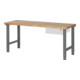 STIER in hoogte verstelbare werkbank Premium met 1 lade BxDxH 2000x700x790-1140 mm-1
