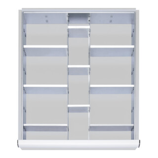 STIER indelingsset voor laden met fronthoogte 180-360 mm 2x9 scheidingswanden