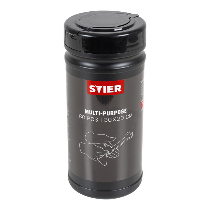 Set STIER Putzpapier-Rollen Basic 3-lagig L.30cm x B.23cm + Industrielle Mehrzweck-Reinigungstücher, 80 Stück