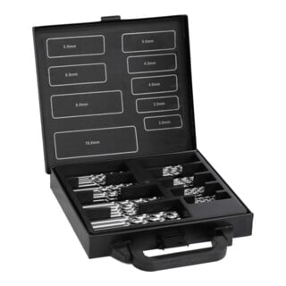STIER Jeu de forets HSS-G métal dans coffret métal, 3-10mm, 80 pièces