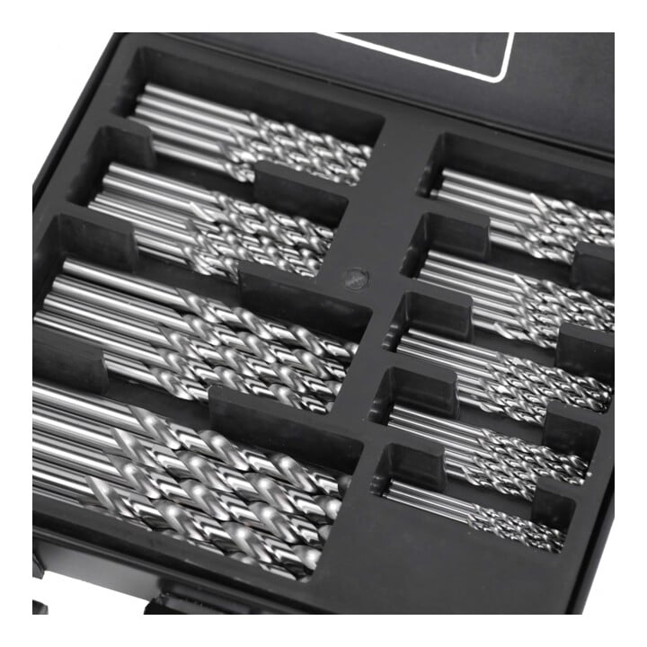 STIER Jeu de forets HSS-G métal dans coffret métal, 3-10mm, 80 pièces