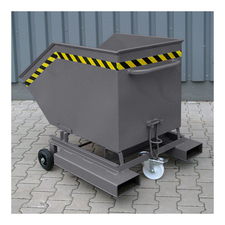 STIER Kastenwagen mit Rollen + Einfahrtaschen 250l 300kg anthrazitgrau