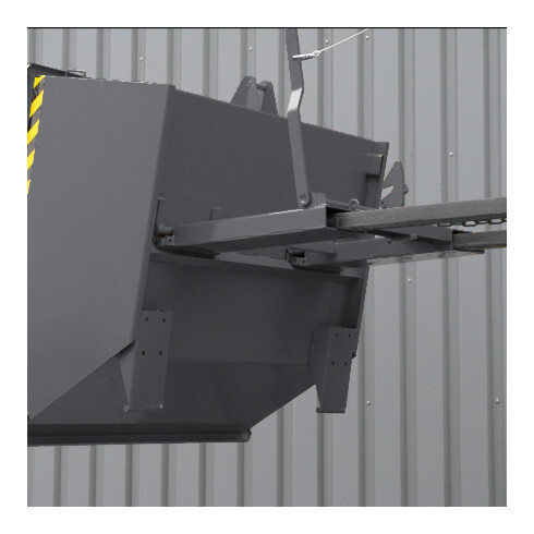 STIER Kippbehälter, niedrige Bauhöhe, anthrazitgrau