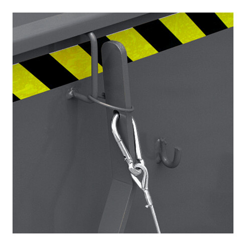 STIER Kippbehälter, niedrige Bauhöhe, anthrazitgrau