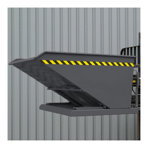 STIER Kippbehälter Scheren-Kipp-Mechanismus 1000l 1000kg anthrazitgrau