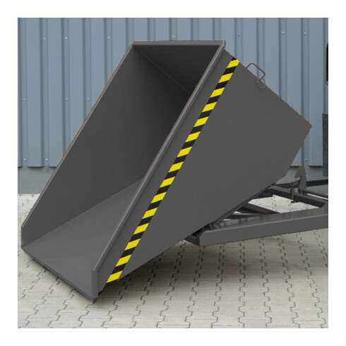 STIER Kippbehälter Scheren-Kipp-Mechanismus 1000l 1000kg anthrazitgrau