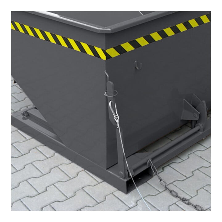 STIER Kippbehälter Scheren-Kipp-Mechanismus 500l 1500kg anthrazitgrau