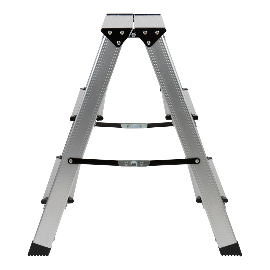 STIER Klapptritt 2x3 Stufen beidseitig begehbar Tragfähigkeit 150 kg DIN EN 131