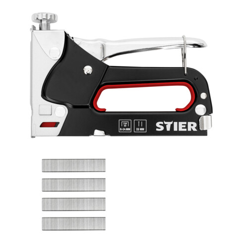 STIER Kombi-Handtacker KHT-100 3 in 1 + 300 Klammern Typ 53