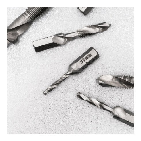 STIER Kombigewindebohrer Bit M3 DIN 3126 HSS-G 1/4"-Sechskant