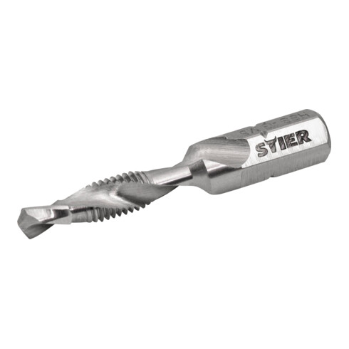 STIER Kombigewindebohrer Bit HSS-G 1/4"-Sechskant DIN 3126 HSS - G
