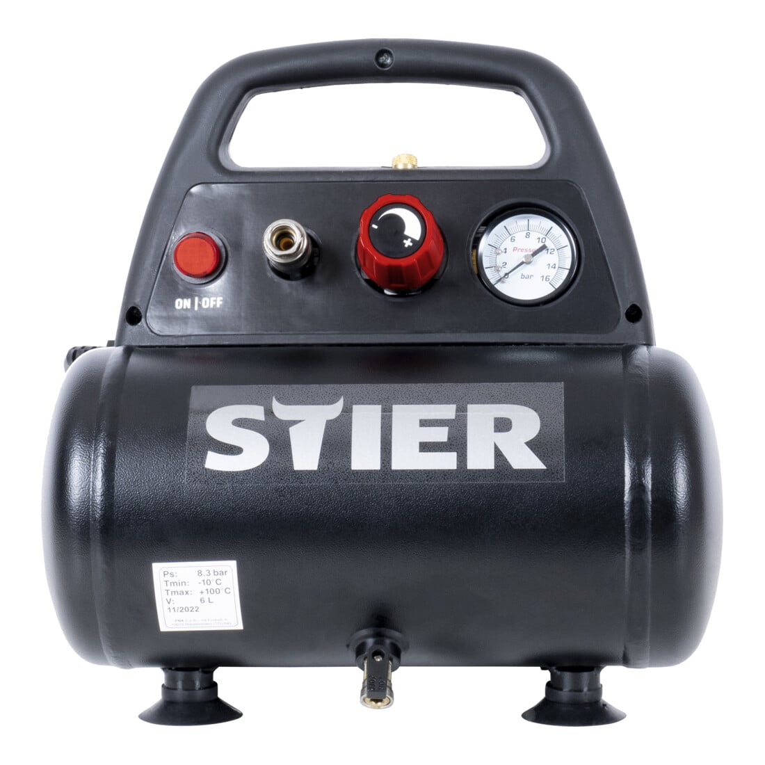 STIER Kompressor MKT 180 l/min | 8 bar | 6 l | ölfrei